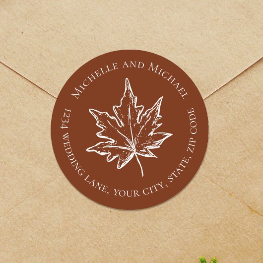 Fall laat eenvoudig retouradreslabel achter ronde sticker