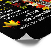 Fall laat Jesus Cross achter, ik kan me Christelij Poster (Hoek)