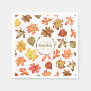 Fall laat patroon familienaam achter servet
