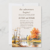Fall Lake Adventure Begins Couples Shower Kaart (Voorkant)
