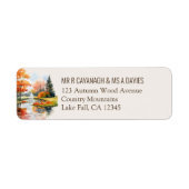 Fall Lake Neutral Woodsy Return Address Label (Voorkant)