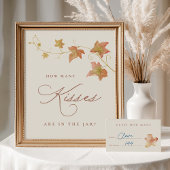 Fall Leaf Bridal Shower Guessing Game Card Informatiekaartje