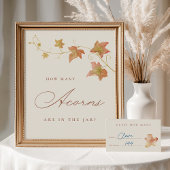 Fall Leaf Bridal Shower Guessing Game Card Informatiekaartje
