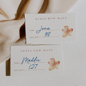 Fall Leaf Bridal Shower Guessing Game Card Informatiekaartje