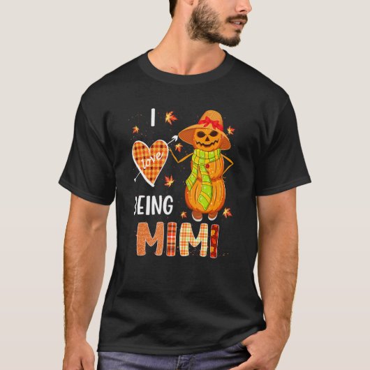 Fall Leaf Mimi Pumpkin Snowman Thanksgiving Autumn T-shirt (Voorkant)
