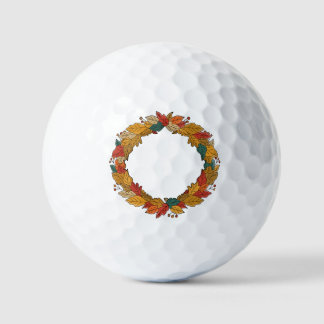 Fall Leaf Wreath Circle Golfballen