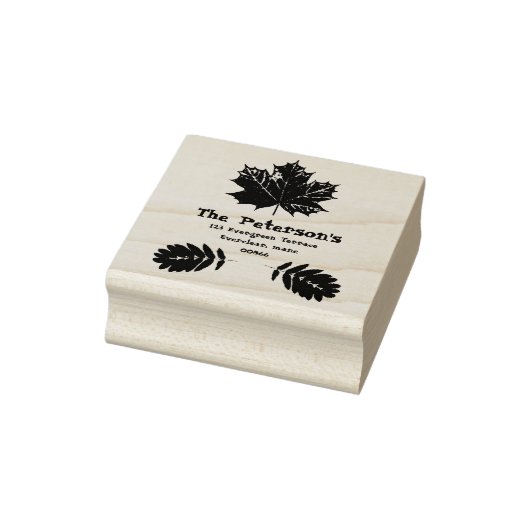 Fall Leaves, Add info, retour adres stempel (Stempel)