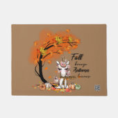 Fall Leaves Autumn Breeze Unicorn Deurmat (Voorkant)