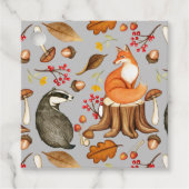 Fall Leaves Badger & Fox Bedankjes Labels (Voorkant)