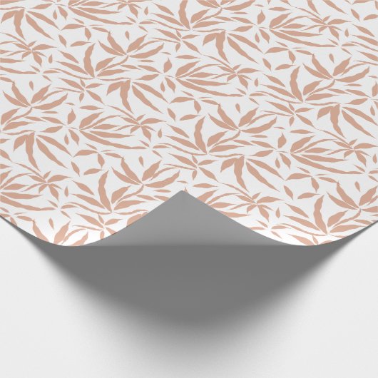 Fall Leaves Botanical Peach Oranje Waterverf Cadeaupapier (Hoek)
