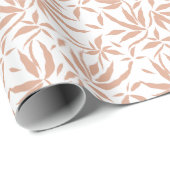 Fall Leaves Botanical Peach Oranje Waterverf Cadeaupapier (Rol Hoek)