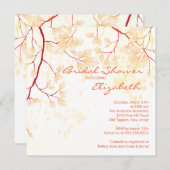 Fall Leaves Bridal Shower-uitnodiging Kaart (Voorkant / Achterkant)