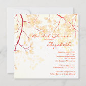 Fall Leaves Bridal Shower-uitnodiging Kaart (Voorkant)