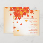 Fall Leaves Bridal Shower-uitnodiging Kaart (Voorkant / Achterkant)