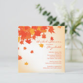 Fall Leaves Bridal Shower-uitnodiging Kaart (Staand voorkant)