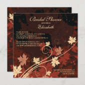 Fall Leaves Bridal Shower - Uitnodiging najaar (Voorkant / Achterkant)