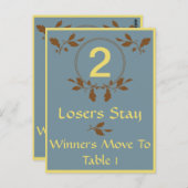 Fall Leaves Bunco Table Card #2 Briefkaart (Voorkant / Achterkant)