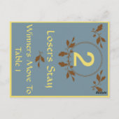 Fall Leaves Bunco Table Card #2 Briefkaart (Achterkant)