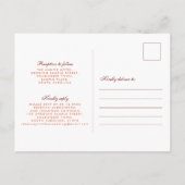 Fall Leaves Burnt Oranje Weddenschap Briefkaart (Achterkant)