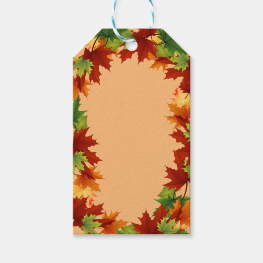 Fall Leaves Cadeaulabel (Voorkant)