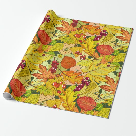 Fall Leaves Cadeaupapier (Uitgerold)