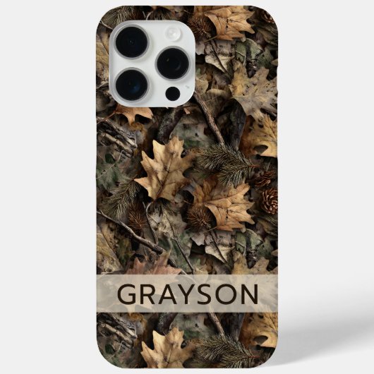 Fall Leaves Camouflage Personalized Case-Mate iPhone Case (Achterkant)
