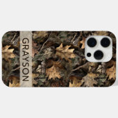 Fall Leaves Camouflage Personalized Case-Mate iPhone Case (Achterkant (horizontaal))