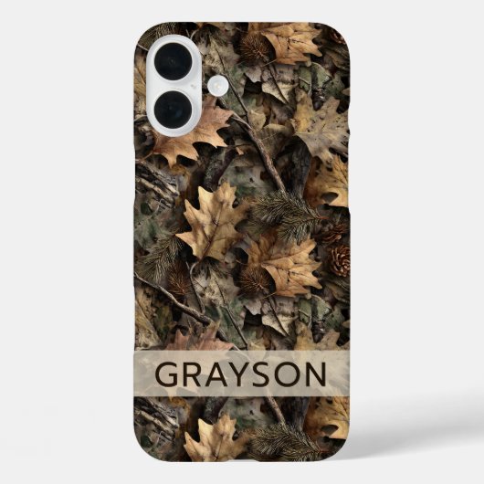 Fall Leaves Camouflage Personalized Case-Mate iPhone Case (Achterkant)