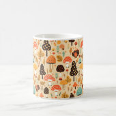 Fall Leaves Champignons et tasse de café Citrouill (Centre)