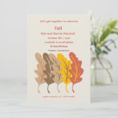Fall Leaves Cocktail Party Invitation (Debout devant)