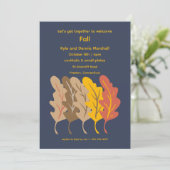 Fall Leaves Cocktail Party Invitation (Debout devant)