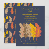 Fall Leaves Cocktail Party Invitation (Devant / Derrière)