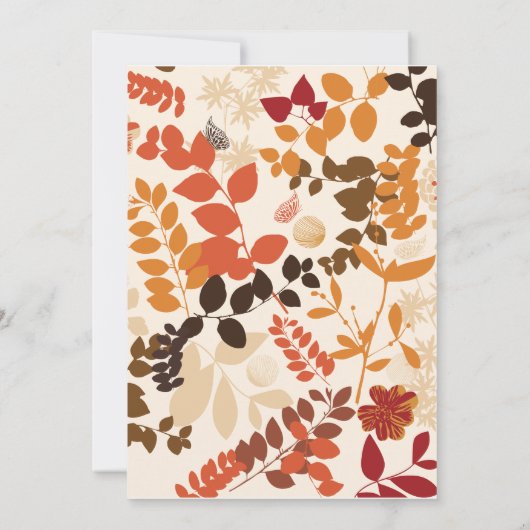 Fall Leaves Collage Wedding Uitnodiging (Achterkant)