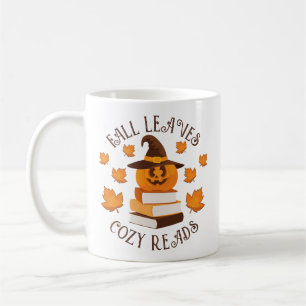 Fall Leaves Cosy leest Herfst Pompoen Boekenliefhe Koffiemok