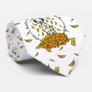 Fall Leaves Dalmatian (zwart 1) Dog Pplay Cute Stropdas