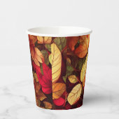 Fall Leaves Design Papieren Bekers (Links)