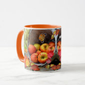 Fall Leaves en Apple Basket Coffee Mok (Voorkant links)