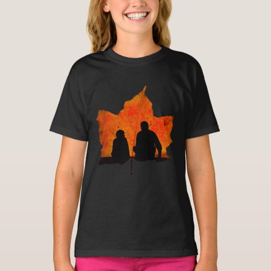 FALL LEAVES FATHER AND SON T-SHIRT (Voorkant)