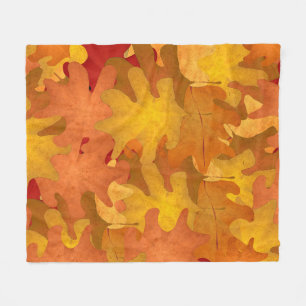 Fall Leaves Fleece Blanket Deken