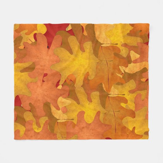 Fall Leaves Fleece Blanket Deken (Voorkant (Horizontaal))