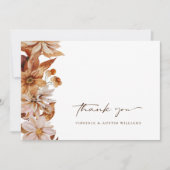 Fall Leaves Floral Wedding Bedankt Card (Voorkant)