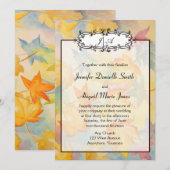 Fall Leaves Gay Wedding Invitation Kaart (Voorkant / Achterkant)