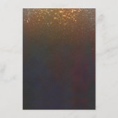 Fall Leaves Gold Wedding Informatie Gast Kaart (Achterkant)