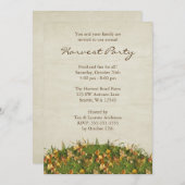 Fall Leaves Harvest Party Invitations Kaart (Voorkant / Achterkant)