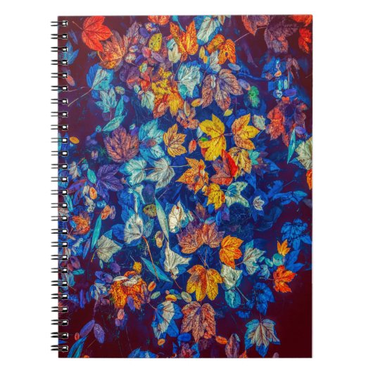 Fall Leaves in Negative Notitieboek (Voorkant)