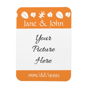Fall Leaves in Sinaasappel Save-the-Date Magnet Magneet