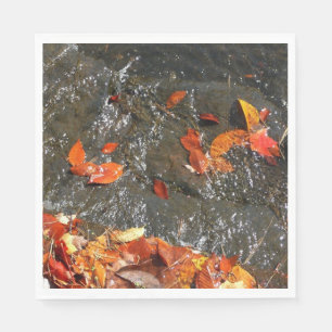 Fall Leaves in Waterfall I Autumn Photography Servet