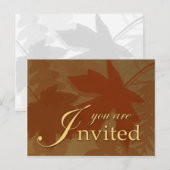 Fall Leaves Invitation - Briefkaart (Voorkant / Achterkant)