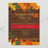 Fall Leaves Invitation Kaart (Voorkant / Achterkant)