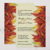 Fall Leaves l Autumn Wedding Invitation Kaart (Voorkant / Achterkant)